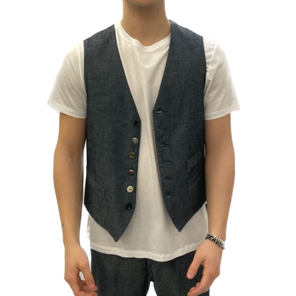 Gilet “effetto denim”