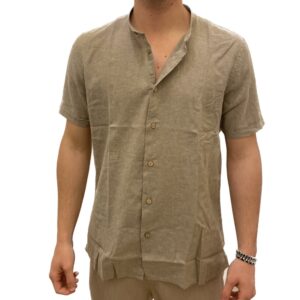 Camicia in lino a maniche corte