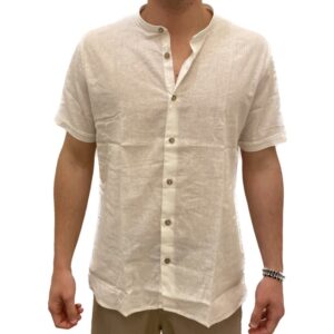 Camicia in lino a maniche corte